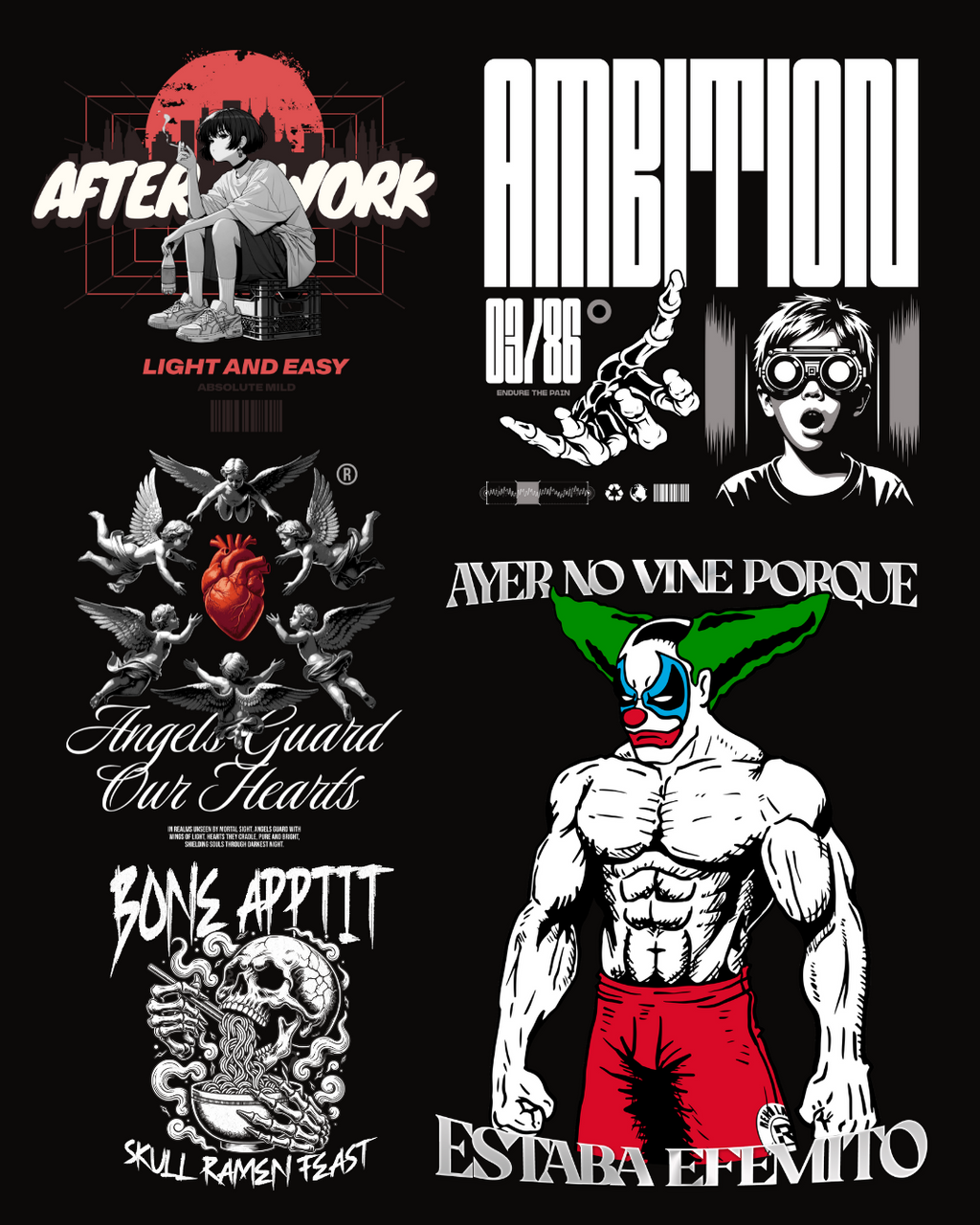 Ultimate Streetwear T-Shirt Designs| 700+ Exclusive Designs – Bears, Angels & Typography Collection